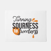 Positieve levensboodschap - Van zuur naar zoet Deurmat (Voorkant)