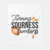 Positieve levensboodschap - Van zuur naar zoet Fleece Deken (Voorkant)