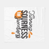 Positieve levensboodschap - Van zuur naar zoet Fleece Deken (Voorkant (Horizontaal))