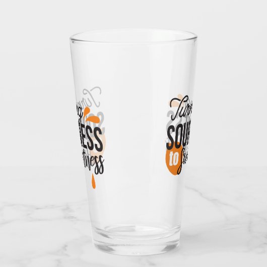 Positieve levensboodschap - Van zuur naar zoet Glas (Links)