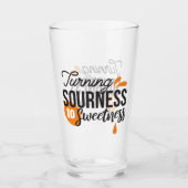 Positieve levensboodschap - Van zuur naar zoet Glas (Voorkant)