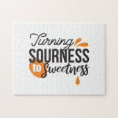 Positieve levensboodschap - Van zuur naar zoet Legpuzzel (Horizontaal)