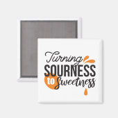 Positieve levensboodschap - Van zuur naar zoet Magneet (Voorkant / Achterkant)