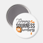 Positieve levensboodschap - Van zuur naar zoet Magneet (Voorkant / Achterkant)