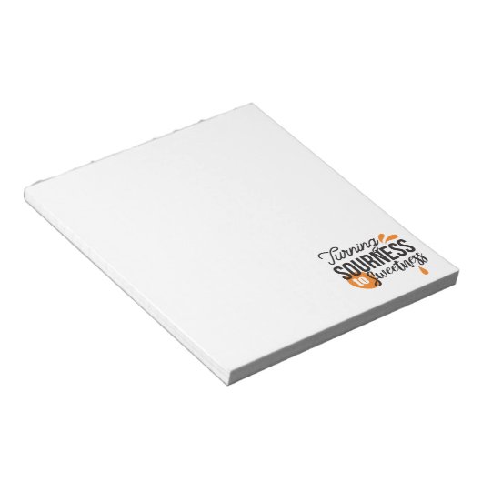 Positieve levensboodschap - Van zuur naar zoet Notitieblok (Schuin)