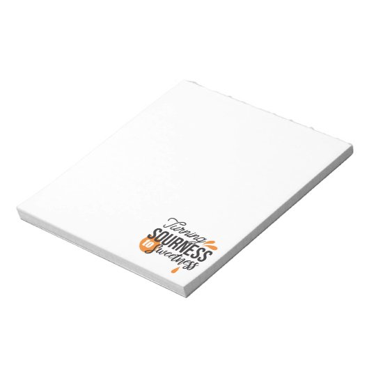 Positieve levensboodschap - Van zuur naar zoet Notitieblok (Linkerzijde)
