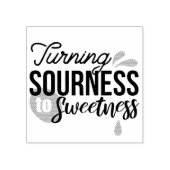 Positieve levensboodschap - Van zuur naar zoet Rubberstempel (Afrduk)