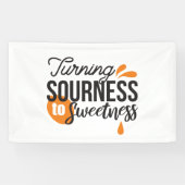 Positieve levensboodschap - Van zuur naar zoet Spandoek (Horizontaal)