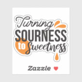 Positieve levensboodschap - Van zuur naar zoet Sticker (Vel)