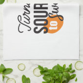 Positieve levensboodschap - Van zuur naar zoet Theedoek (Gevouwen)