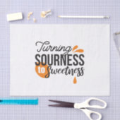 Positieve levensboodschap - Van zuur naar zoet Tissuepapier (Craft)