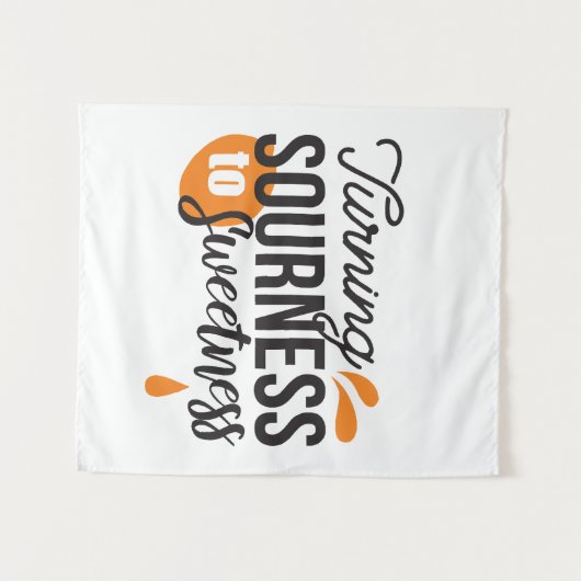 Positieve levensboodschap - Van zuur naar zoet Wandkleed (Voorkant (horizontaal))