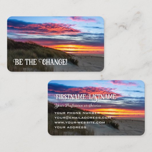 Positieve levenshouding motivatie quotecoaching visitekaartje (Voorkant / Achterkant)