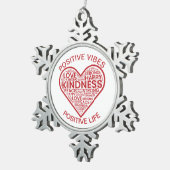 Positieve levensverwachting tin sneeuwvlok ornament (Rechts)