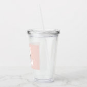 Positieve liefde vandaag uzelf - Pastel roze prijs Acryl Drinkbeker (Links)