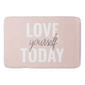 Positieve liefde vandaag uzelf - Pastel roze prijs Badmat (Voorkant)