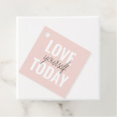 Positieve liefde vandaag uzelf - Pastel roze prijs Bedankjes Labels (In situ)