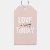 Positieve liefde vandaag uzelf - Pastel roze prijs Cadeaulabel (Voorkant)