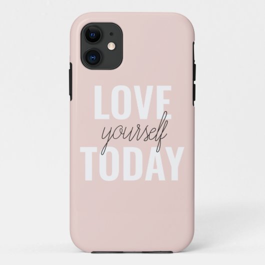 Positieve liefde vandaag uzelf - Pastel roze prijs Case-Mate iPhone Case (Achterkant)