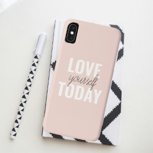Positieve liefde vandaag uzelf - Pastel roze prijs Case-Mate iPhone Case