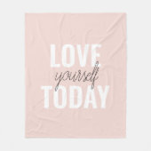 Positieve liefde vandaag uzelf - Pastel roze prijs Fleece Deken (Voorkant)
