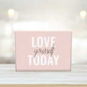 Positieve liefde vandaag uzelf - Pastel roze prijs Fotoblokken