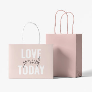 Positieve liefde vandaag uzelf - Pastel roze prijs Groot Cadeauzakje