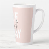 Positieve liefde vandaag uzelf - Pastel roze prijs Latte Mok (Rechts)