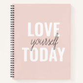 Positieve liefde vandaag uzelf - Pastel roze prijs Notitieboek (Voorkant)