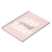 Positieve liefde vandaag uzelf - Pastel roze prijs Notitieboek (Linkerzijde)