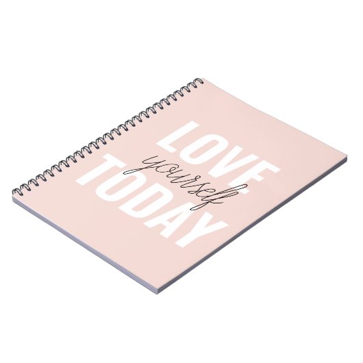 Positieve liefde vandaag uzelf - Pastel roze prijs Notitieboek (Linkerzijde)