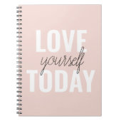 Positieve liefde vandaag uzelf - Pastel roze prijs Notitieboek (Voorkant)