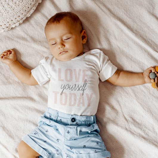 Positieve liefde vandaag uzelf - Pastel roze prijs Romper