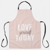 Positieve liefde vandaag uzelf - Pastel roze prijs Schort (Voorkant)