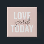 Positieve liefde vandaag uzelf - Pastel roze prijs Vierkante Button 5,1 Cm<br><div class="desc">Positieve liefde vandaag uzelf - Pastel roze prijsopgave</div>