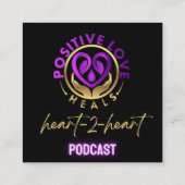 Positieve liefdesbezittingen vierkante visitekaartje (Achterkant)