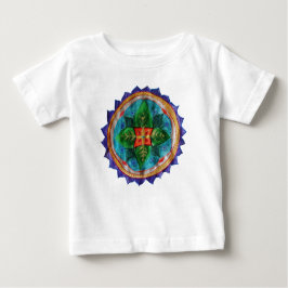 Positieve mandala Baby Fine Jersey T-shirt, wit