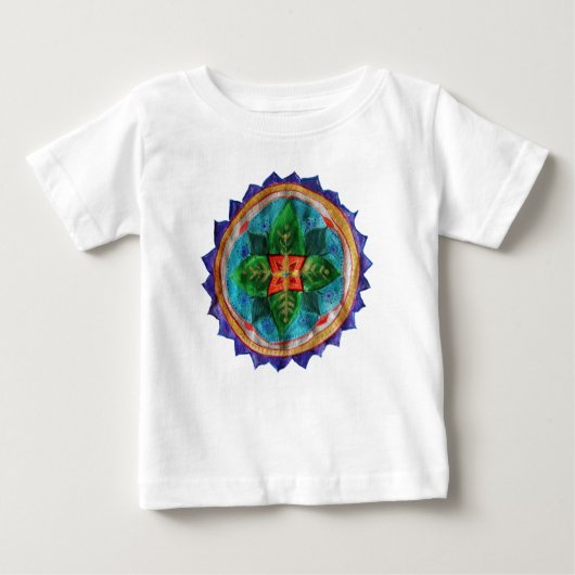 Positieve mandala Baby Fine Jersey T-shirt, wit (Voorkant)