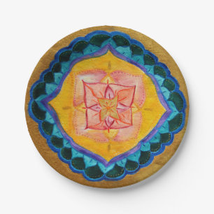 Positieve mandala Custom Paper Borden 7 in Papieren Bordje