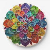 "Positieve Mandala Vibes" Papieren Bordje (Voorkant)