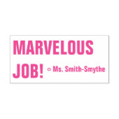 Positieve "MARVELOUS JOB!" + Aangepaste Taaknaam Zelfinktende Stempel (Design)