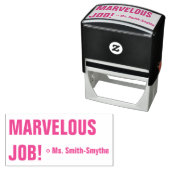 Positieve "MARVELOUS JOB!" + Aangepaste Taaknaam Zelfinktende Stempel (In situ)