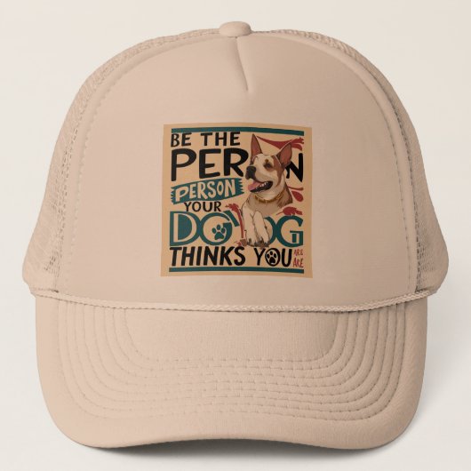 Positieve menselijke doelen trucker pet (Voorkant)