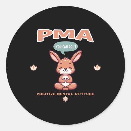 Positieve mentale houding kangoeroe Sticker (Voorkant)