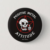 Positieve metaalhouding ronde button 5,7 cm (Voorkant)