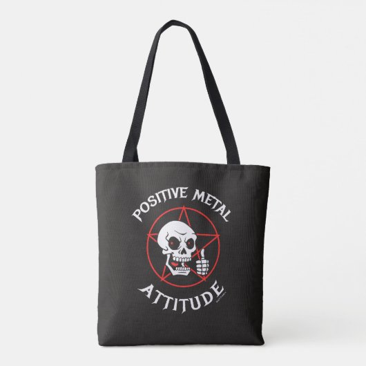Positieve metaalhouding tote bag (Achterkant)