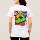 Positieve Mindset Quote Decor met Bladerachtige Li Tri-Blend Shirt (Achterkant)