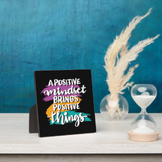 Positieve mindset Quote Desktop Plaque Fotoplaat