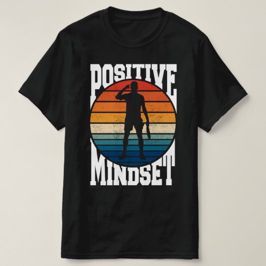 Positieve Mindset Tennisser Retro Sunset T-shirt (Design voorkant)