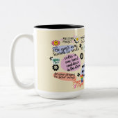 Positieve mindset tweekleurige koffiemok (Links)